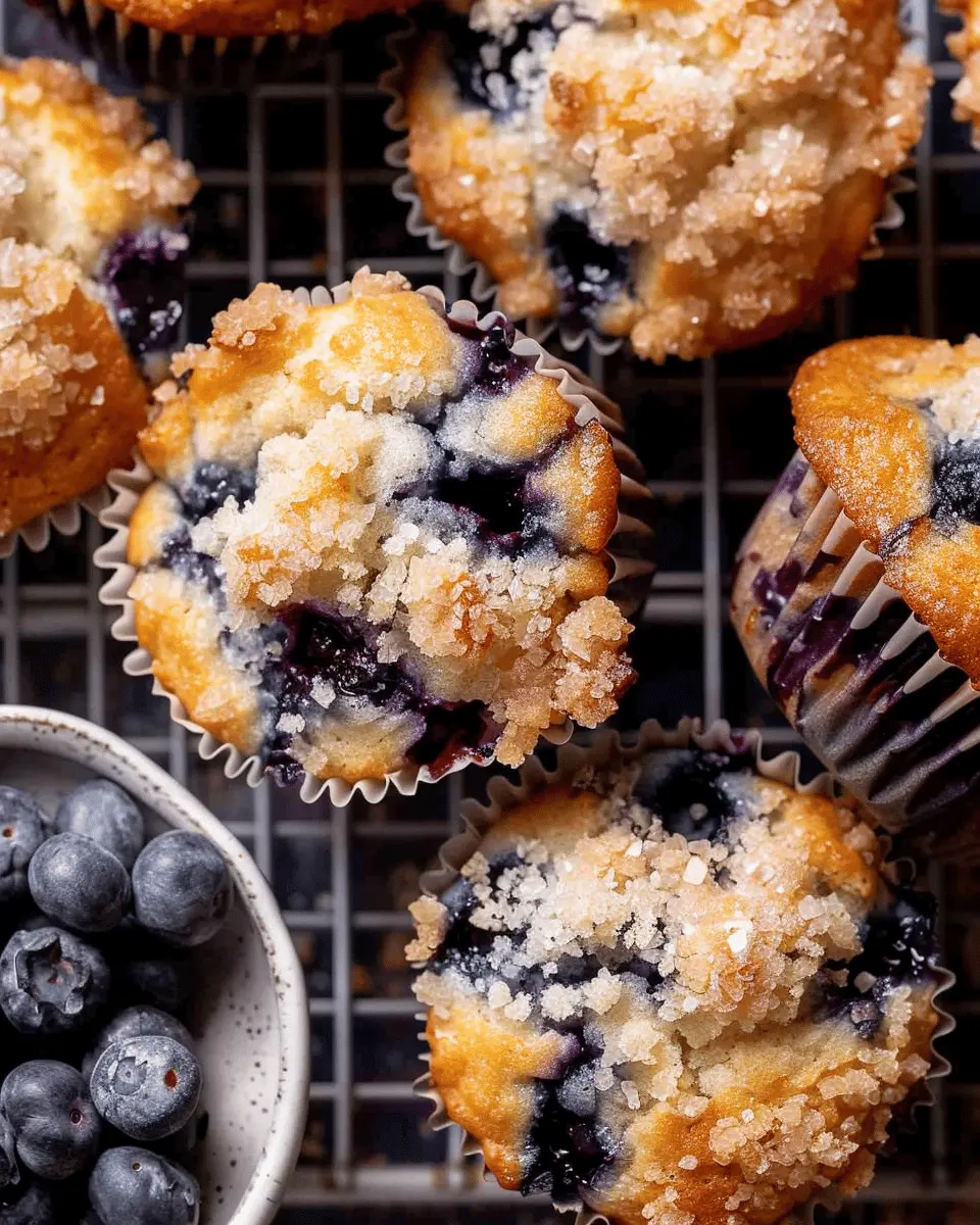 Bakery Style Blueberry Muffins that Make Mornings Indulgent