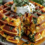 Cheddar Jalapeño Cornbread Waffles