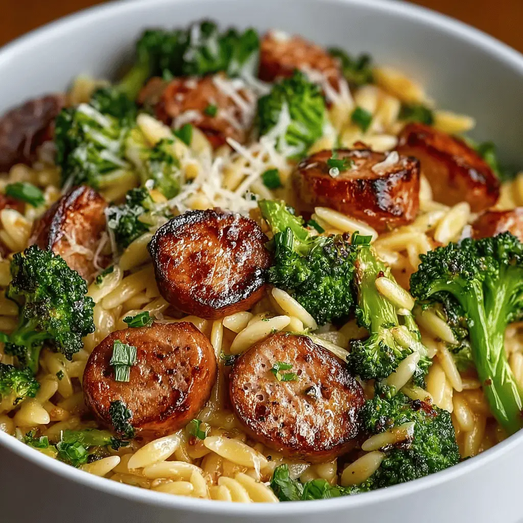 Chicken Sausage and Broccoli Orzo: Easy Comfort Food Delight