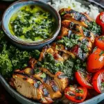Chimichurri Grilled Chicken Bowl with Garlic Sauce