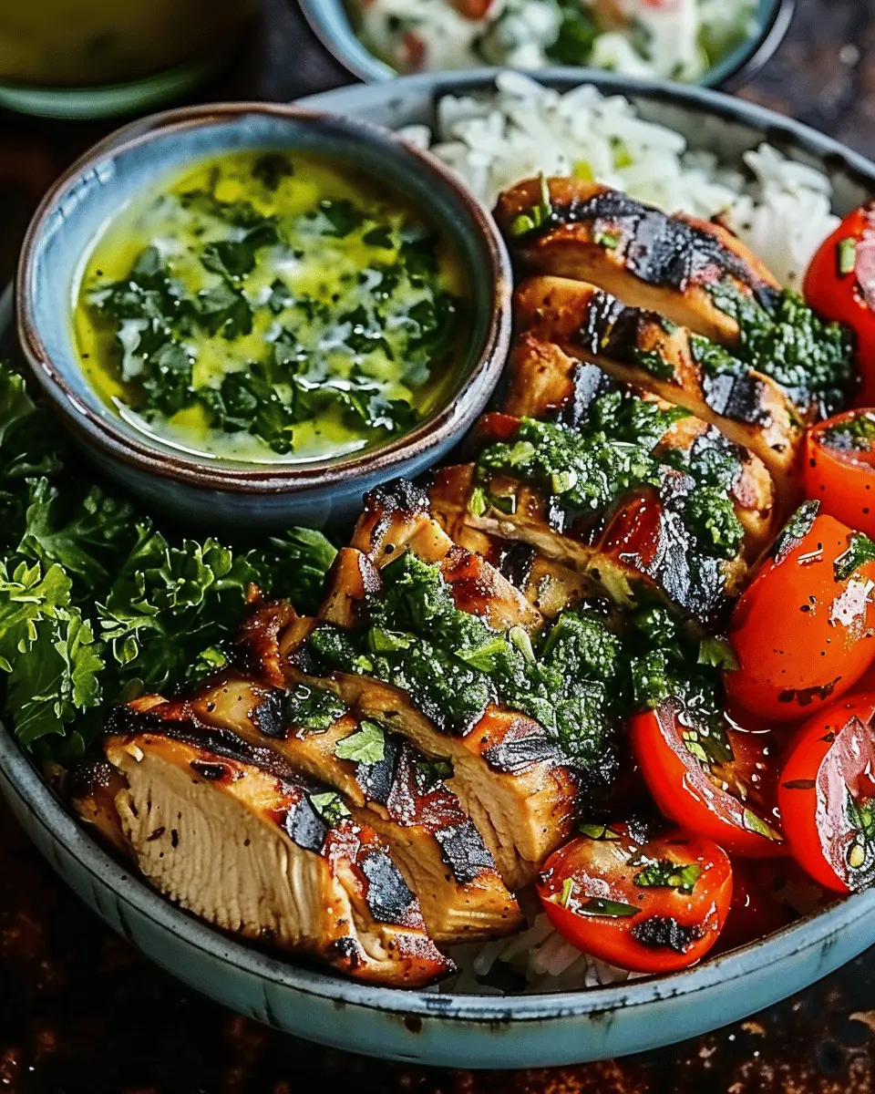 Chimichurri Grilled Chicken Bowl with Garlic Sauce: A Flavorful Adventure