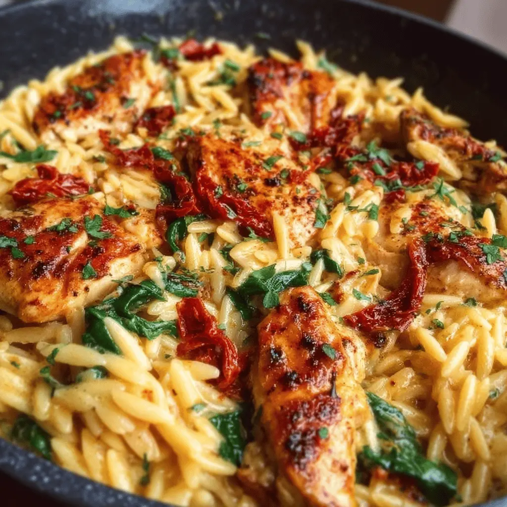 Creamy Sun-Dried Tomato Chicken Orzo: A Cozy Comfort Dish