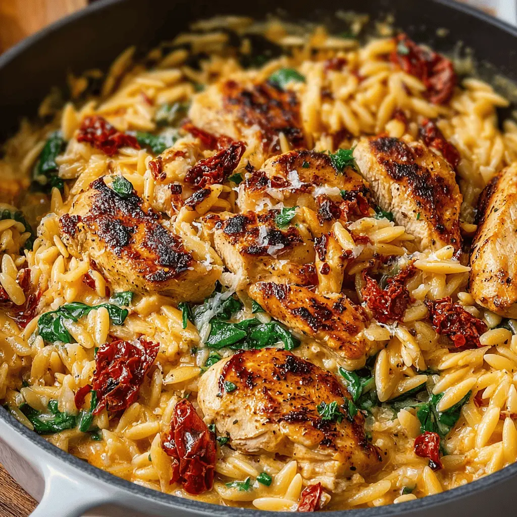 Creamy Sun-Dried Tomato Chicken Orzo: A Wholesome Delight