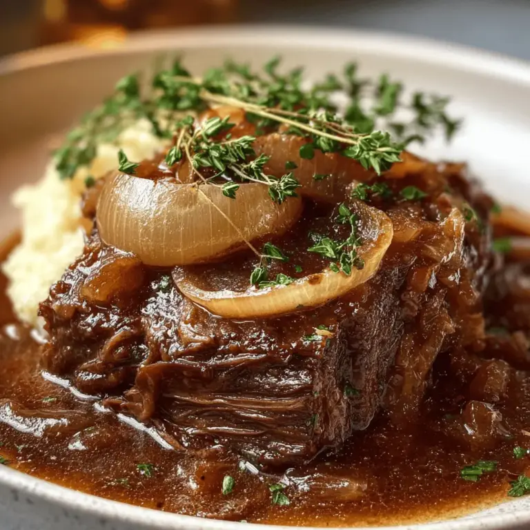 Savory French Onion Pot Roast Recipe for Comfort Food