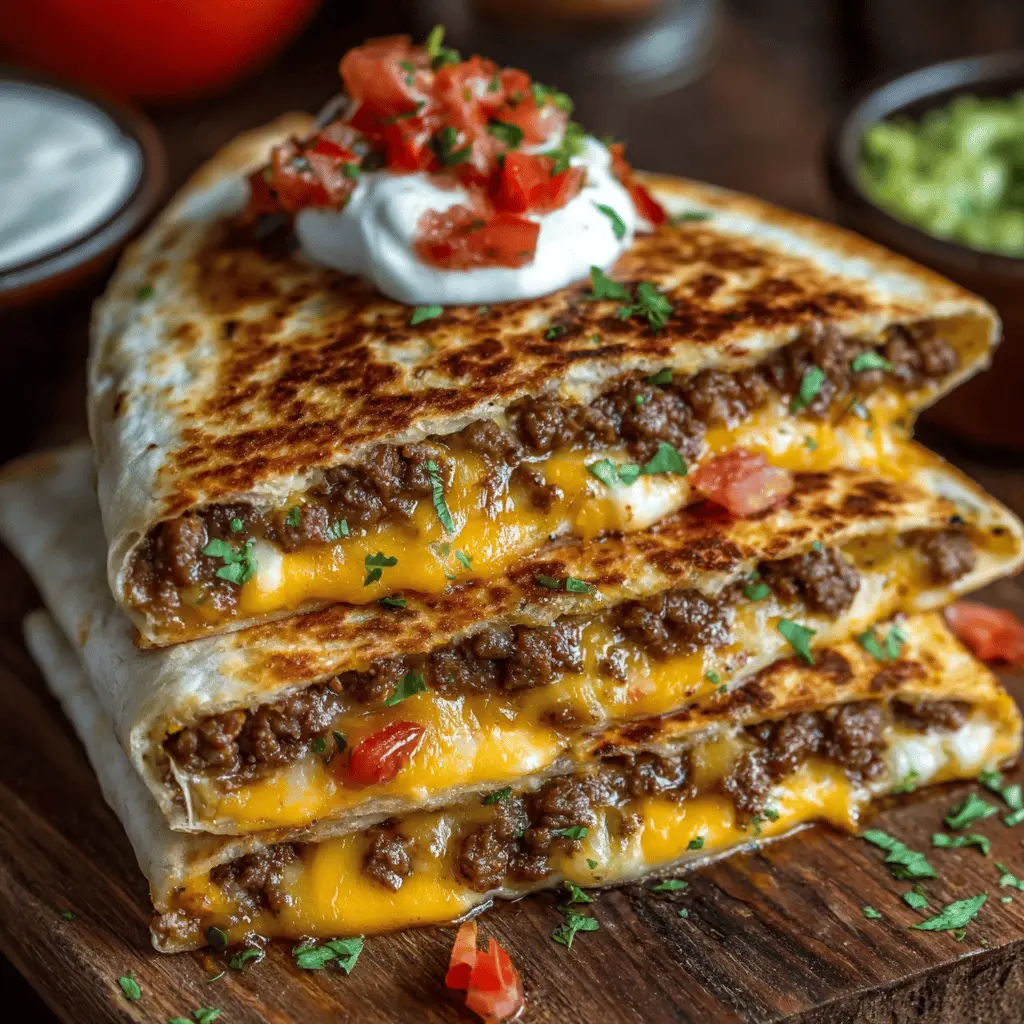 Smashburger Quesadillas: Indulgent Flavor with Turkey Bacon and Chicken Ham
