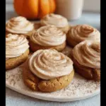 Soft Pumpkin Cookies with Cinnamon Frosting