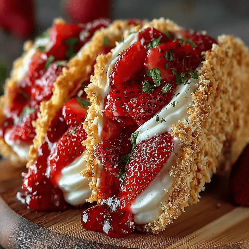 Strawberry Crunch Cheesecake Tacos: The Best Easy Dessert Delight