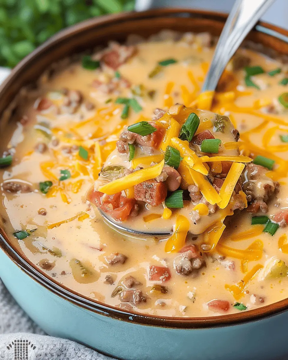 Cheeseburger Soup: Indulgent Comfort Food with Turkey Bacon