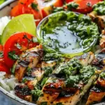 Chimichurri Grilled Chicken Bowl with Garlic Sauce