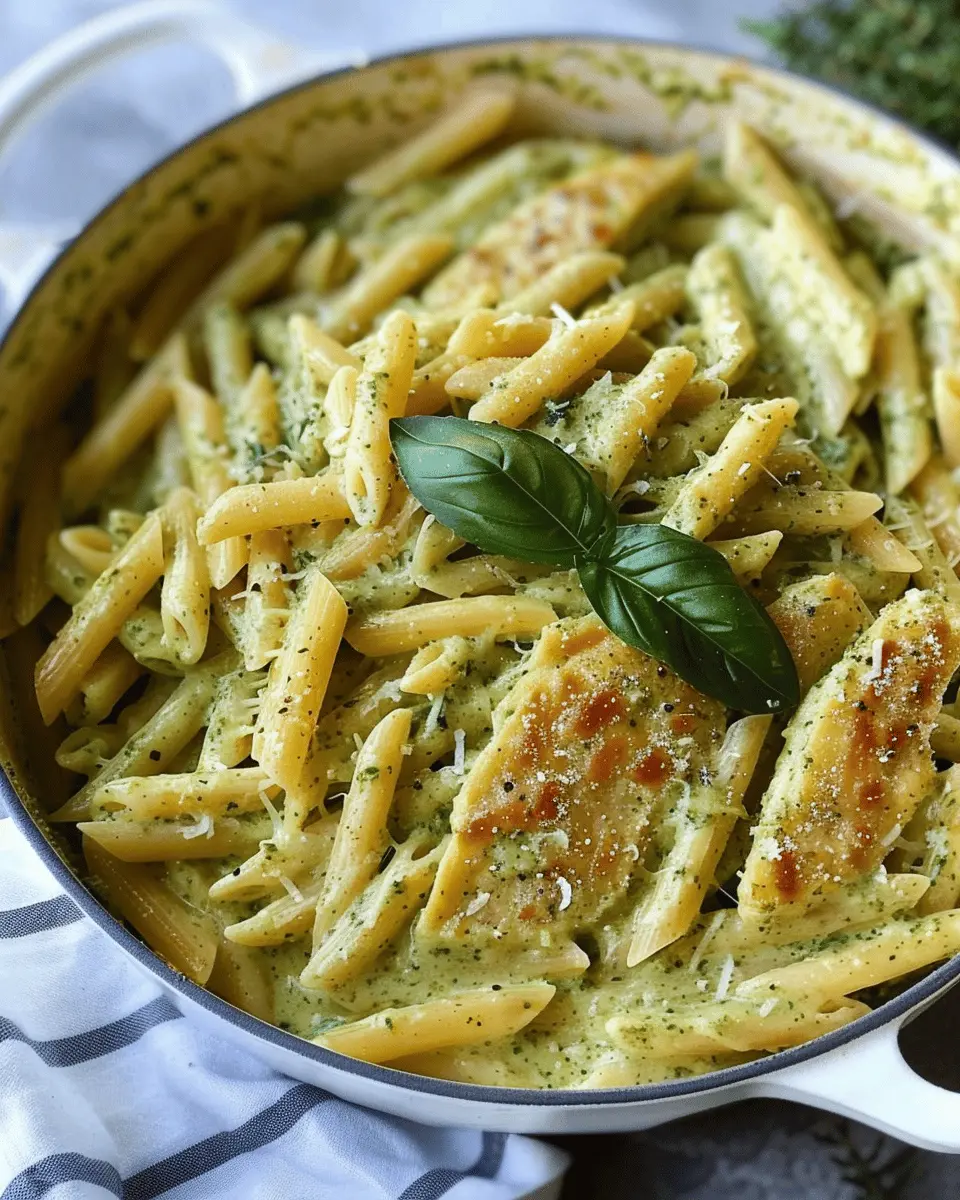 Creamy Pesto Sauce Pasta with Turkey Bacon: Easy & Delicious
