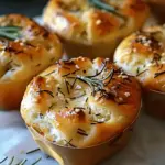 Easy Garlic Rosemary Focaccia Muffins