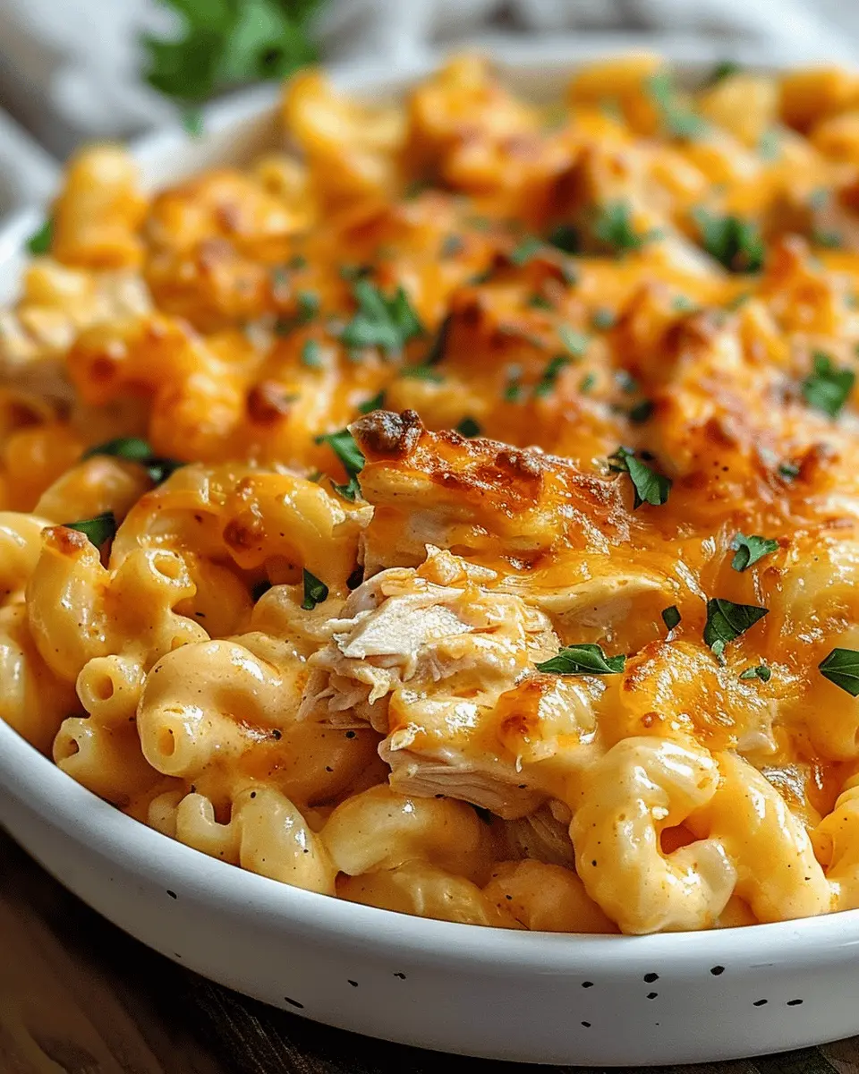 Irresistible Buffalo Chicken Mac and Cheese with Turkey Bacon Delight