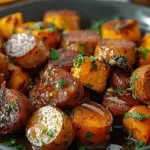 Sausage and Sweet Potatoes with Honey Garlic Sauce