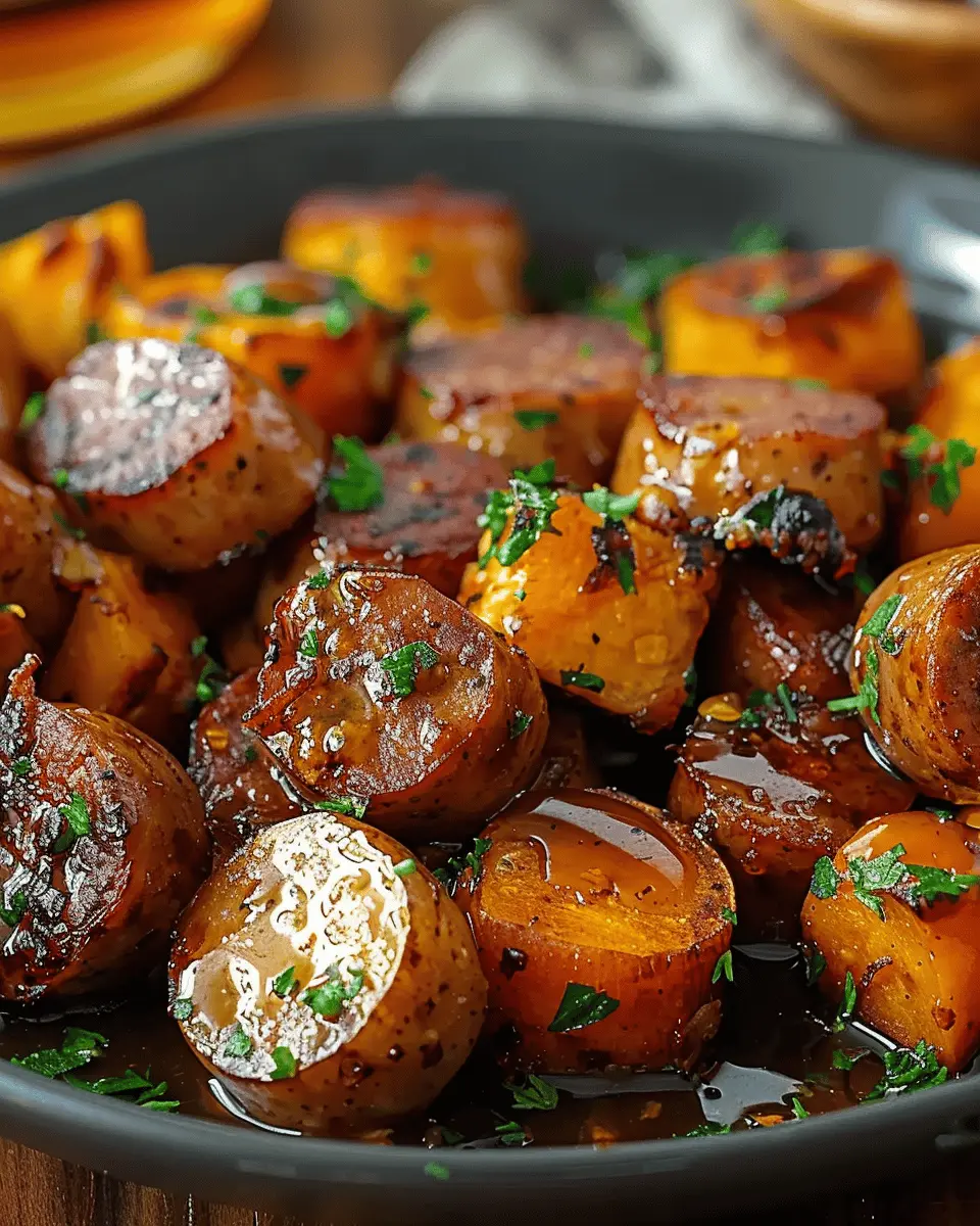 Sausage and Sweet Potatoes: Easy Honey Garlic Dinner Delight