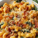 Spinach Bacon Pumpkin Mac and Cheese