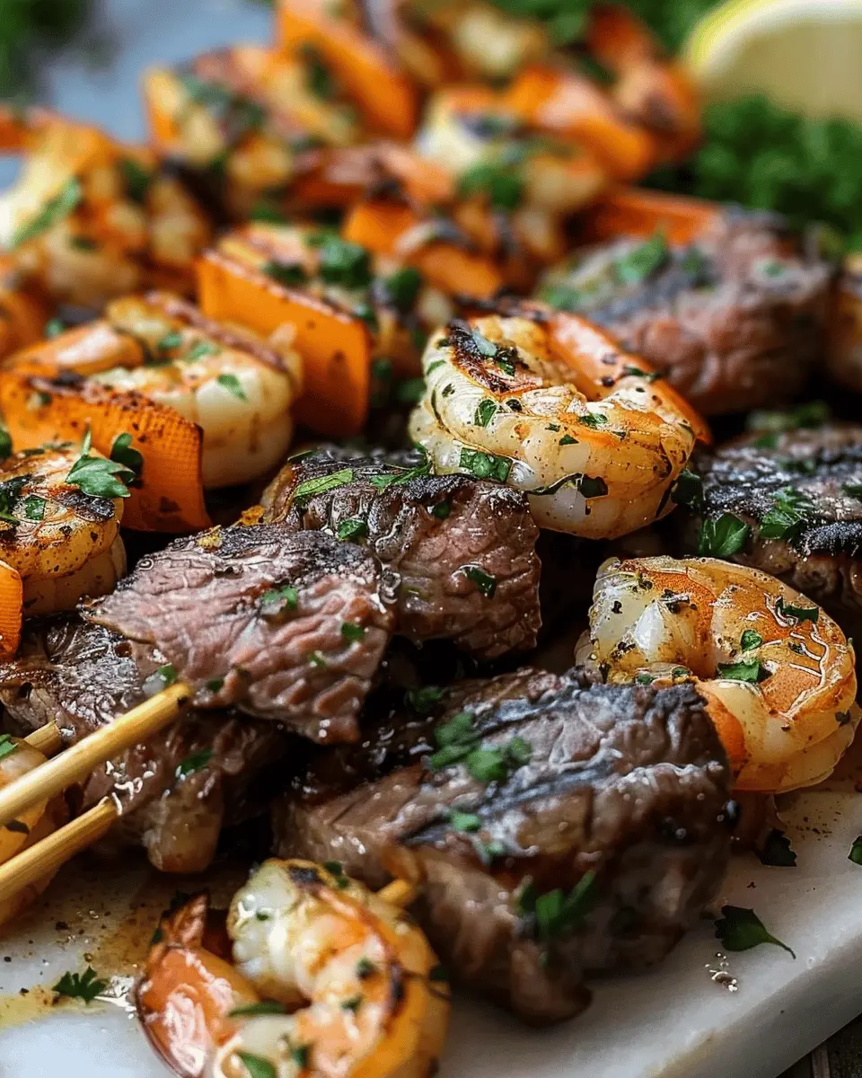 Grilled Steak and Shrimp Skewers: Easy and Flavorful Family Feast