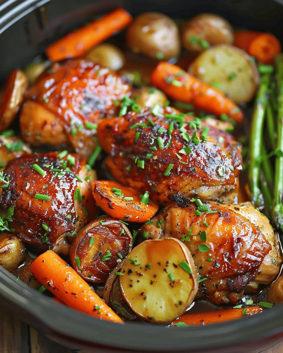 Slow Cooker Honey Garlic Chicken: Easy Veggie Delight Recipe
