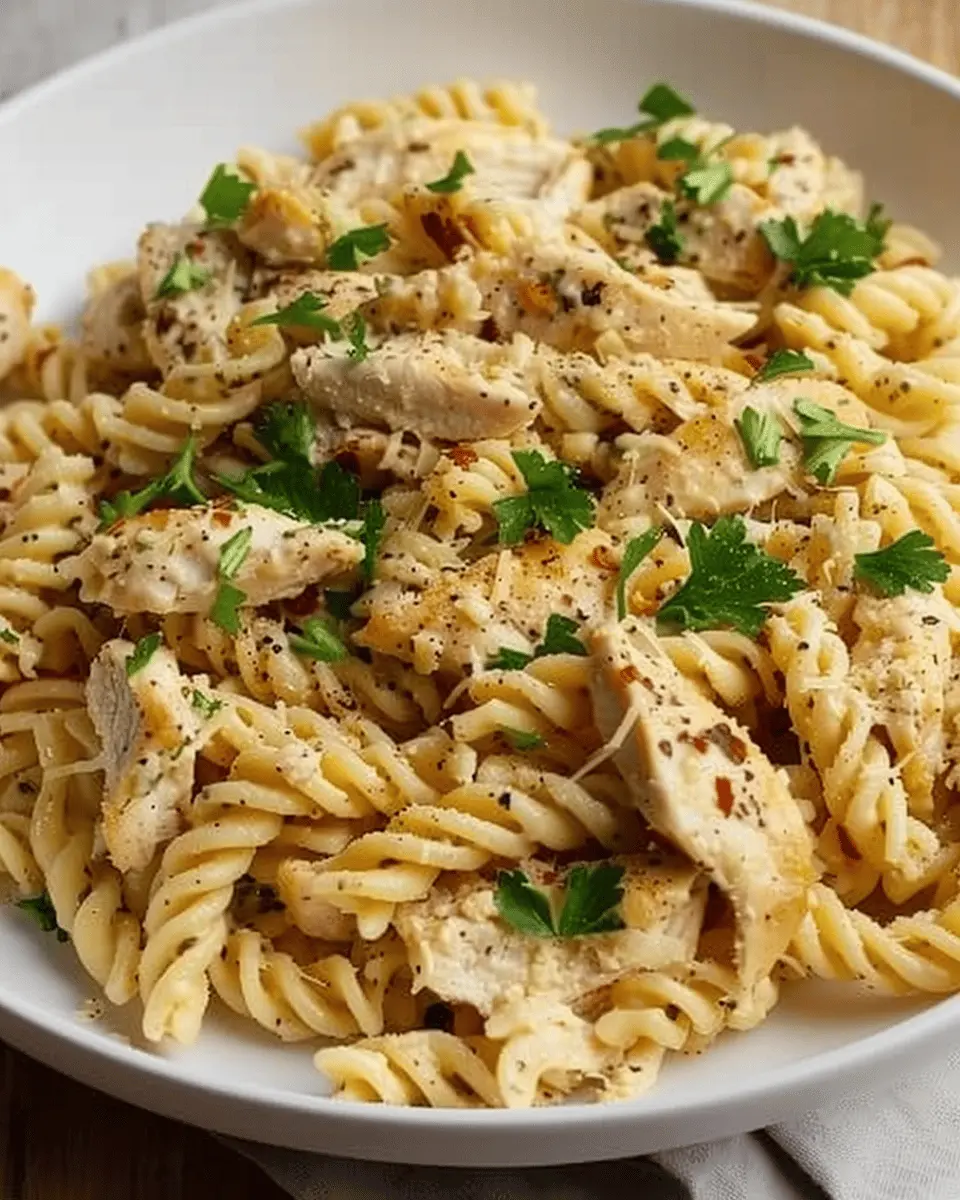 Crockpot Garlic Parmesan Chicken Pasta: Easy, Comforting Delight