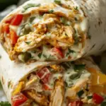 Chicken Bell Pepper Ranch Burritos