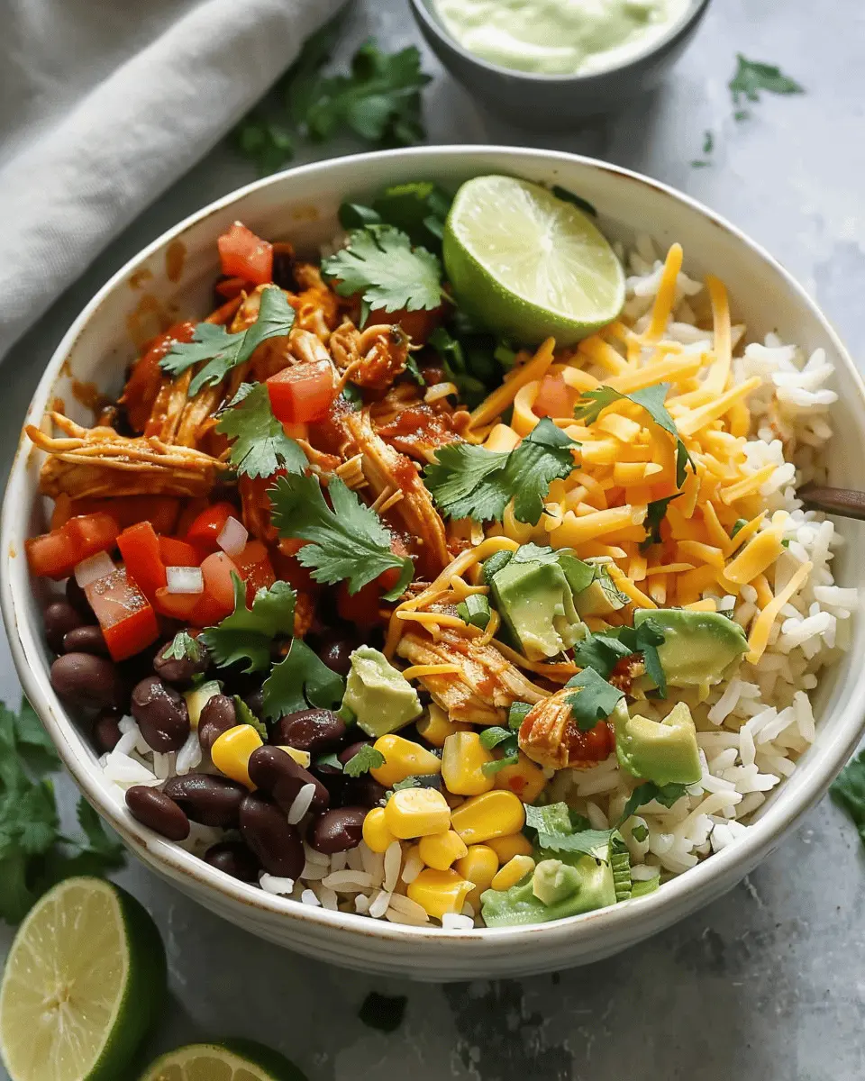 Slow Cooker Chicken Burrito Bowl: Easy Family Favorite Recipe