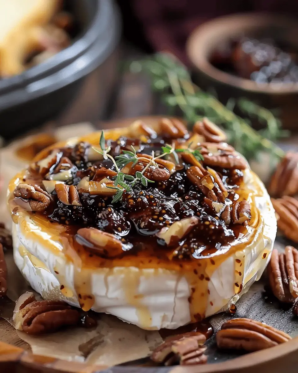 Baked Brie with Fig Jam: Indulgent Flavor with Pecans