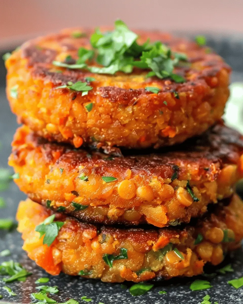 Crispy Sweet Potato Patties That Delight with Red Lentils