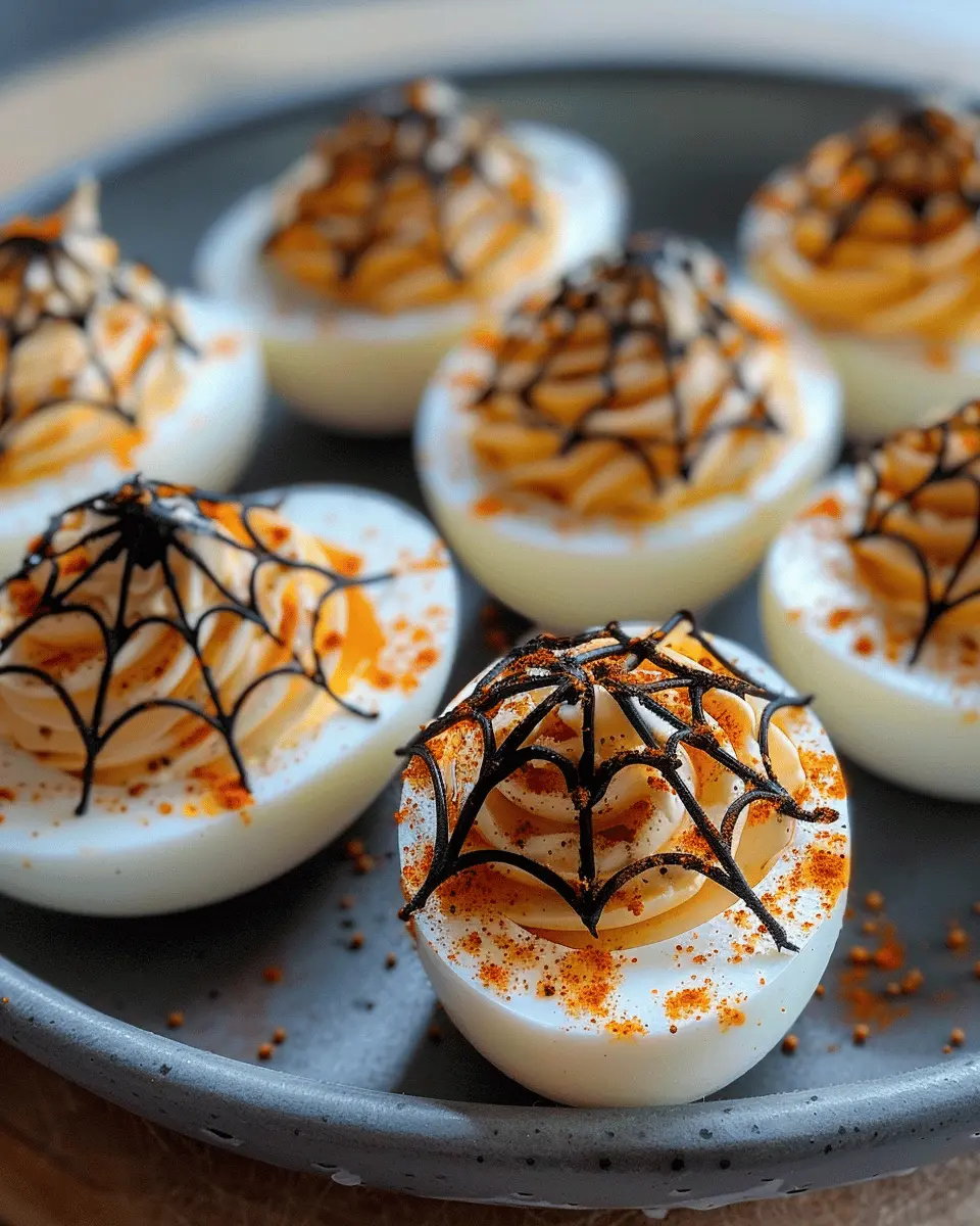 Spooky Spiderweb Deviled Eggs: Easy Recipe for a Festive Treat