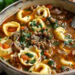 Autumn Tortellini Soup with Sausage
