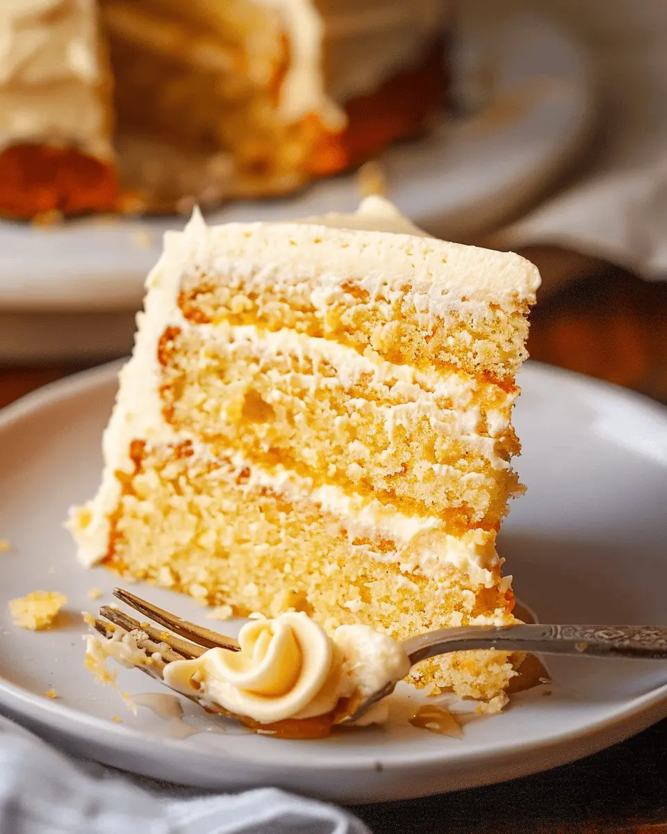 Layered Cornbread Cake with Whipped Honey Butter Frosting Delight