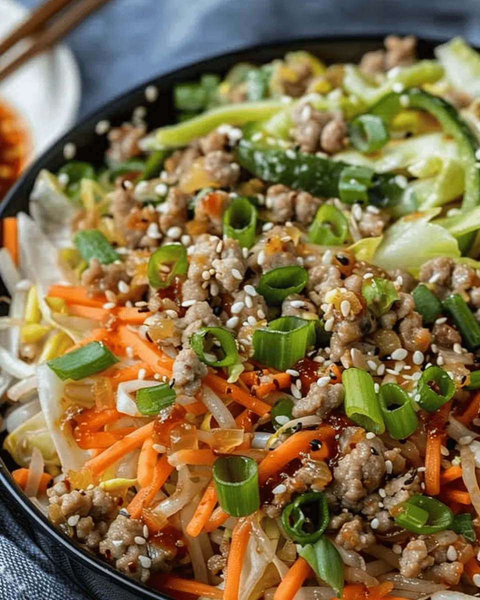 Egg Roll in a Bowl Recipe: Easy Turkey Bacon & Veggie Delight