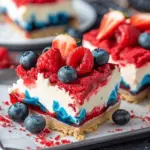 Red White and Blue Cheesecake Bars