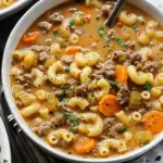 One-Pot Macaroni Cheeseburger Soup