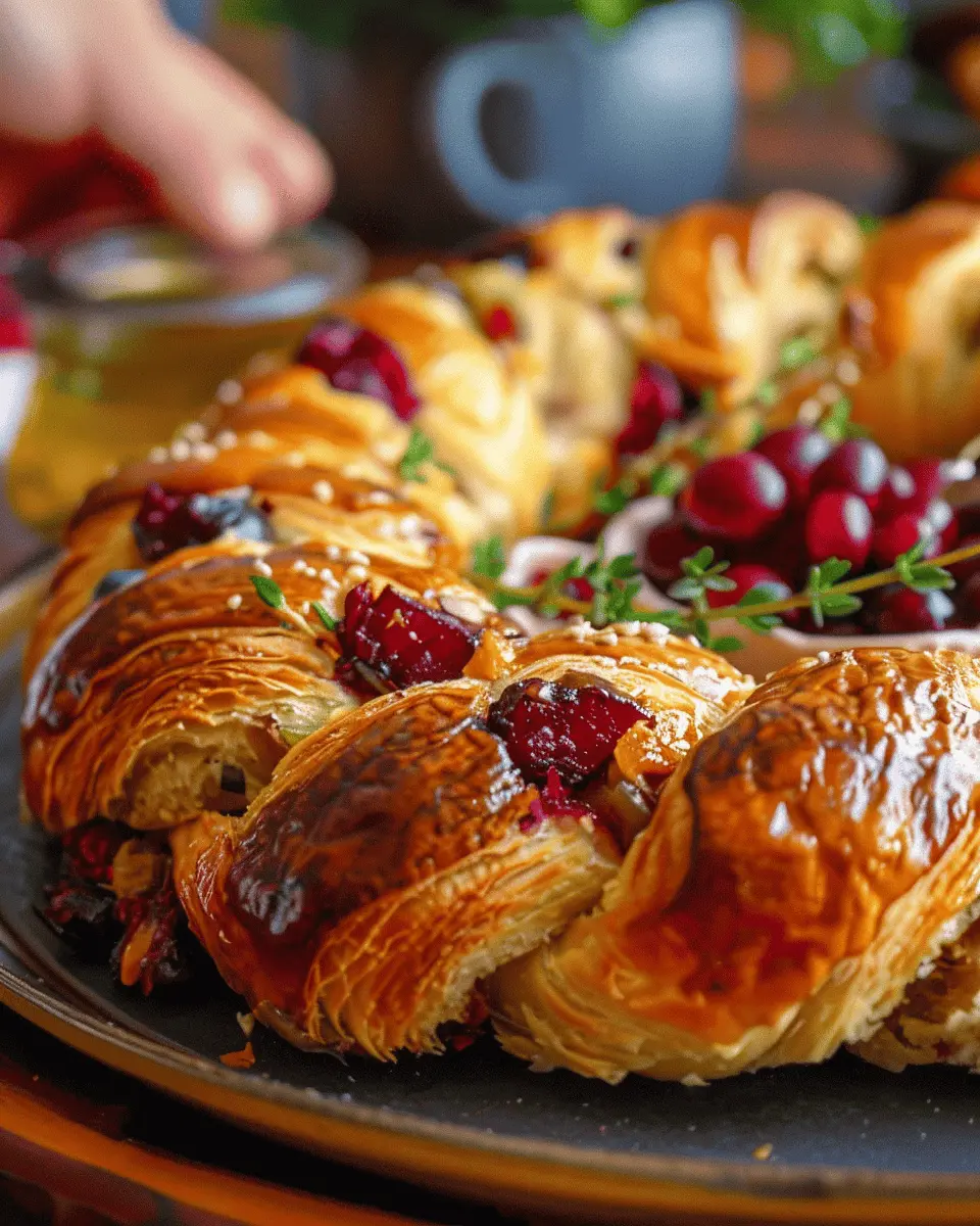 Thanksgiving Crescent Ring: Easy Turkey Bacon & Chicken Ham Delight