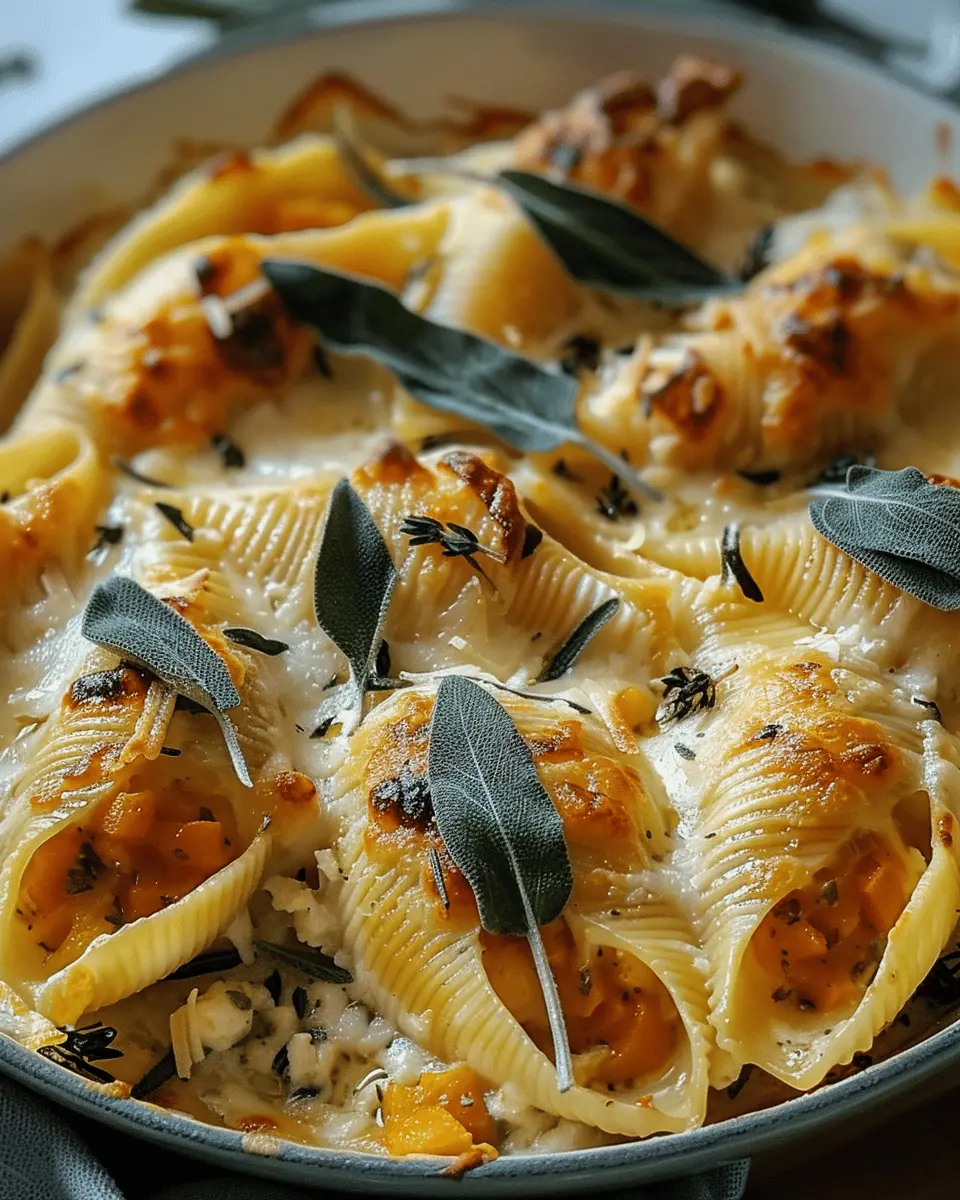 Pumpkin & Gouda Stuffed Shells: Indulgent Brown Butter Alfredo