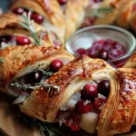 Turkey Cranberry Crescent Wreath