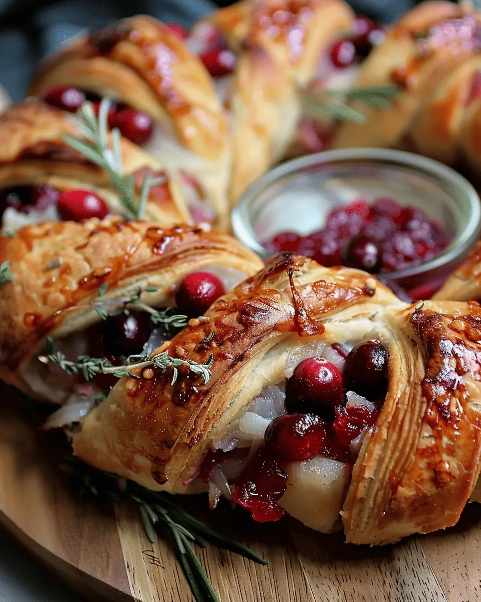 Turkey Cranberry Crescent Wreath: Easy Festive Delight for All