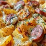 Cheesy Ranch Potatoes and Smoked Sausage