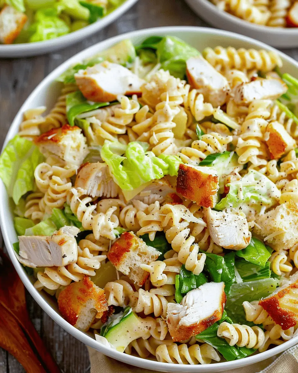 Chicken Caesar Pasta Salad with Turkey Bacon – A Fresh Twist