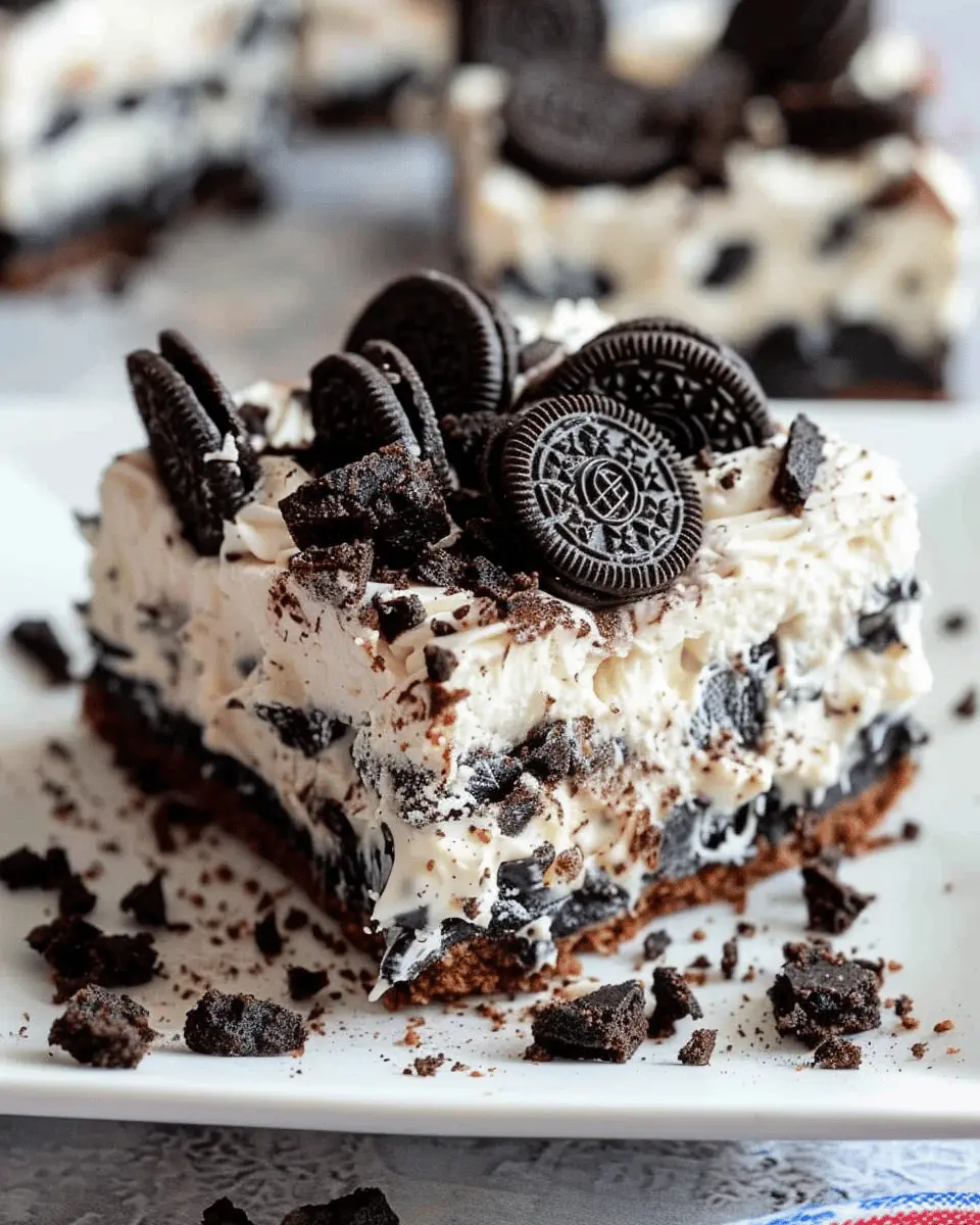 No Bake Fireworks Oreo Cheesecake Bars: Easy & Indulgent Delight