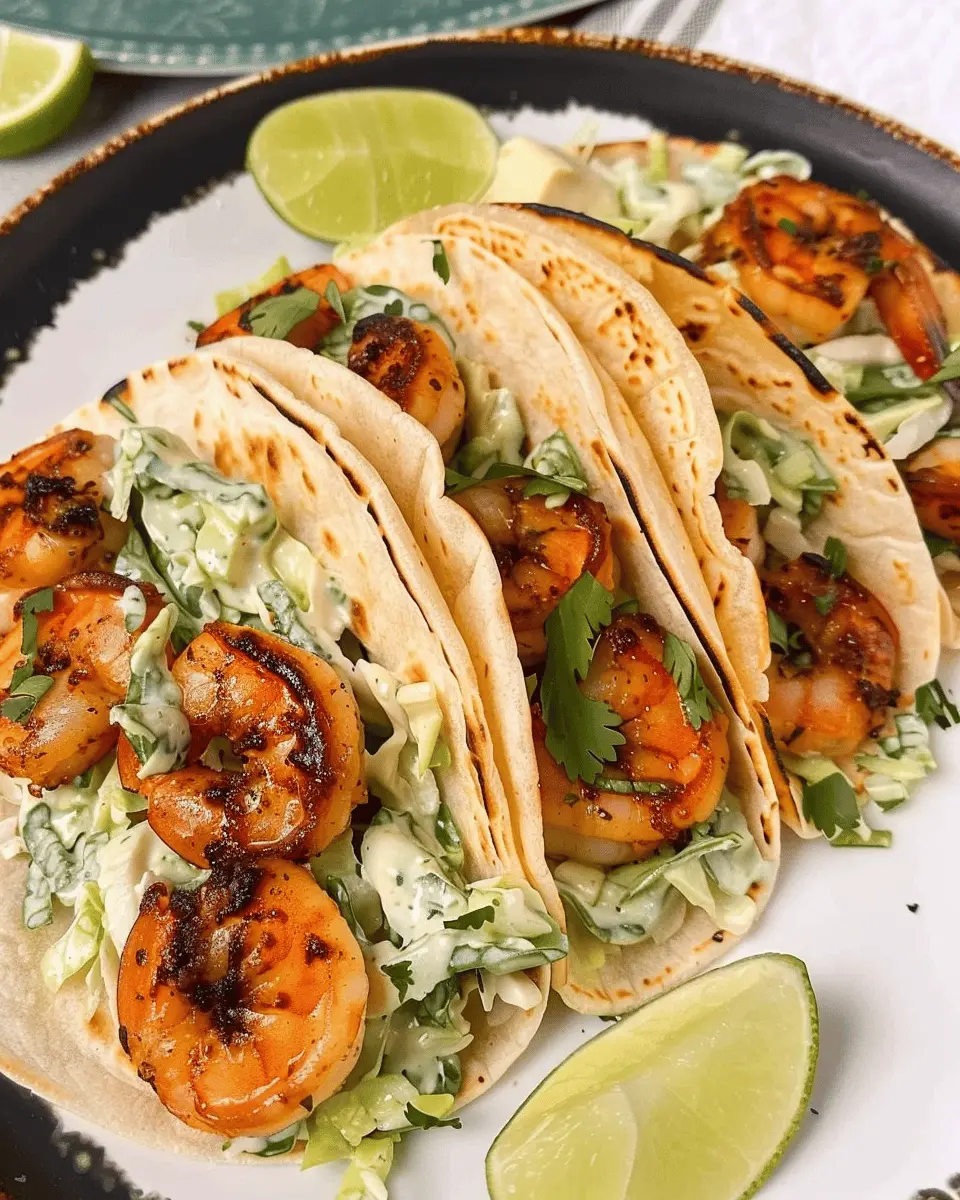 Cilantro Lime Shrimp Tacos: Easy Recipe with Creamy Slaw Delight