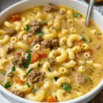 One-Pot Macaroni Cheeseburger Soup