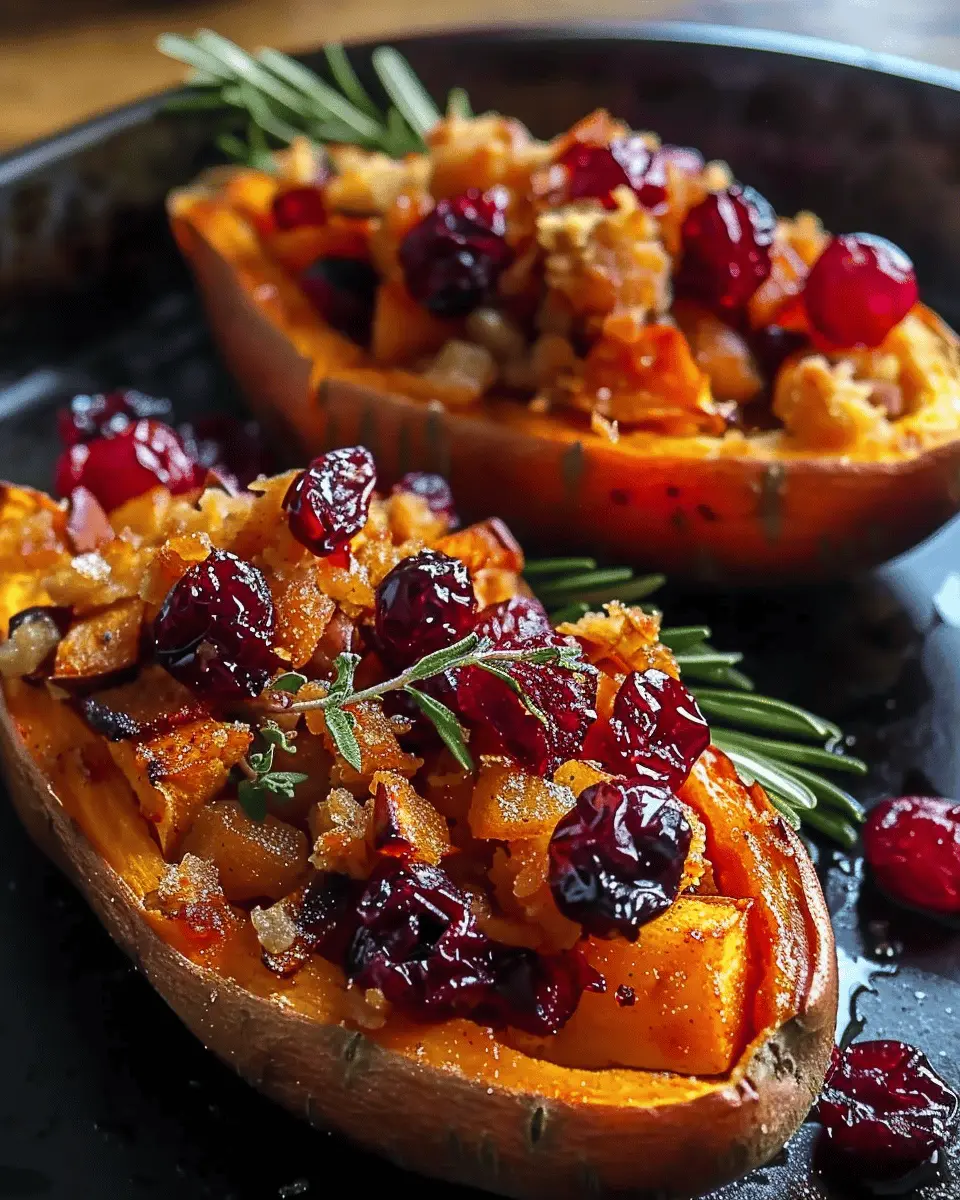 Cranberry Apple Twice-Baked Sweet Potatoes: An Indulgent Delight