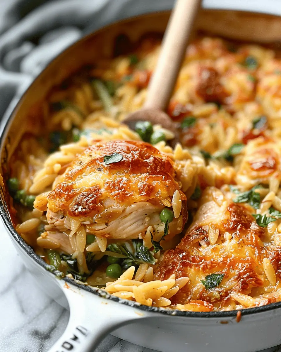 Monterey Chicken One Pan Orzo: Easy Turkey Bacon Delight