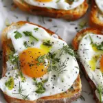 Smashed Egg Toasts with Herby Lemon Yogurt