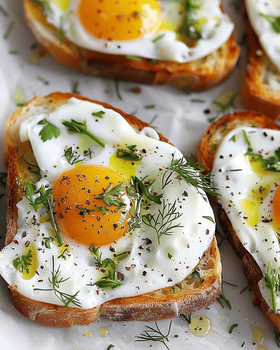 Smashed Egg Toasts: Easy Delight with Herby Lemon Yogurt