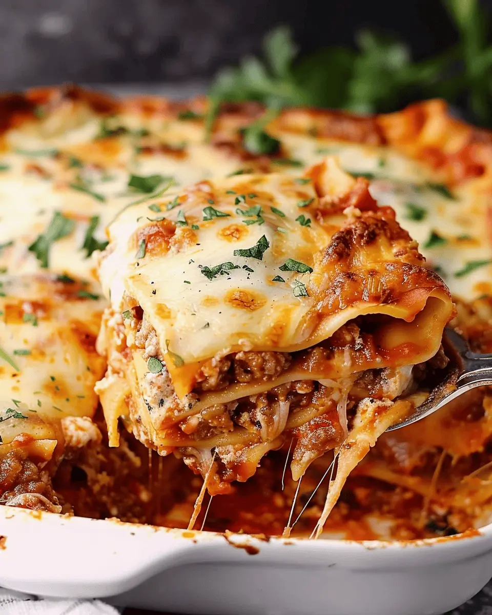Easy Homemade Lasagna Recipe with Turkey Bacon and Chicken Ham