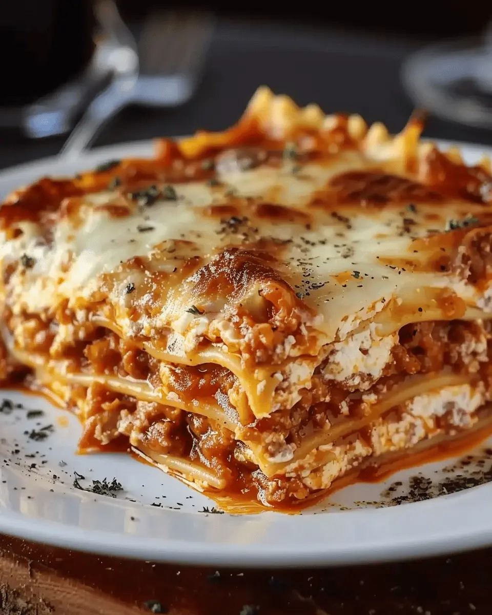 Irresistibly Indulgent Million Dollar Lasagna with Turkey Bacon and Chicken Ham