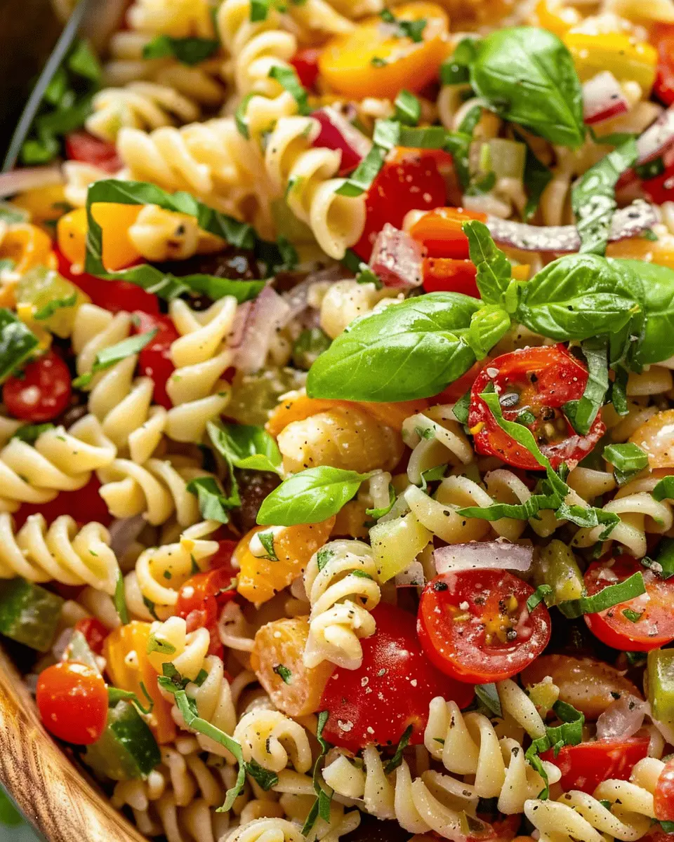 Italian Pasta Salad with Turkey Bacon and Chicken Ham – Easy and Fresh