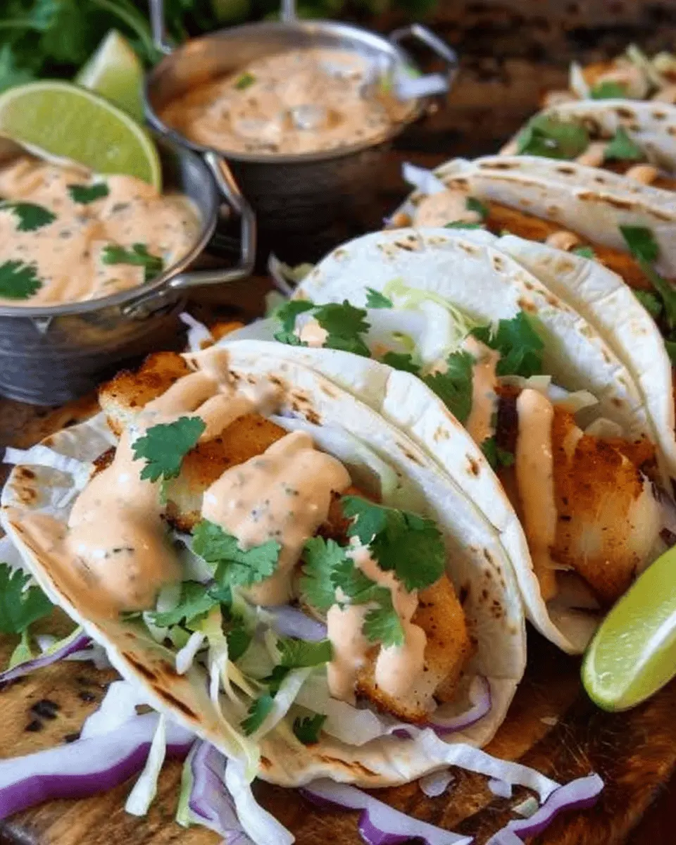 Easy Fish Tacos with Amazing Taco Sauce for Flavor Lovers