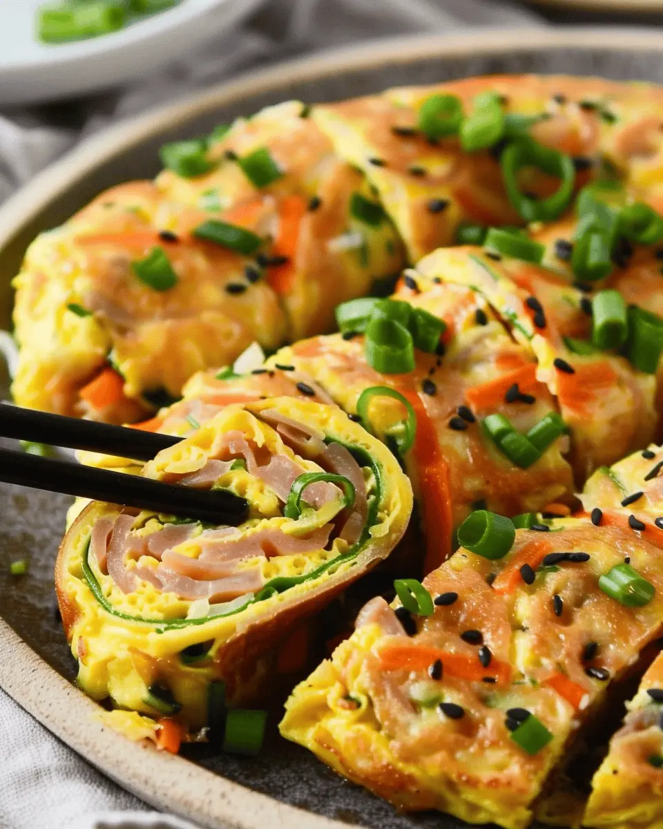Korean Rolled Omelette: The Easy Recipe with Turkey Bacon and Chicken Ham